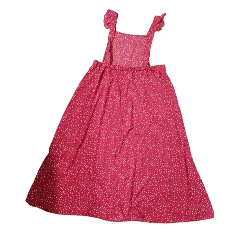 Bloomchic Red and White Polka Dot Ruffle Trim Dress - Picture 4 of 9